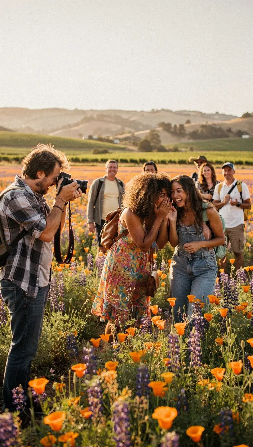 Фотограф, запечатлевший момент у знаменитой достопримечательности, с камерой в руках.